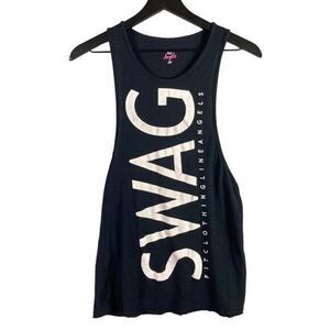 Tank Top Girls Shirt Size Large Kids Cami Sleeveless Stretch‎ Swag Black Youth